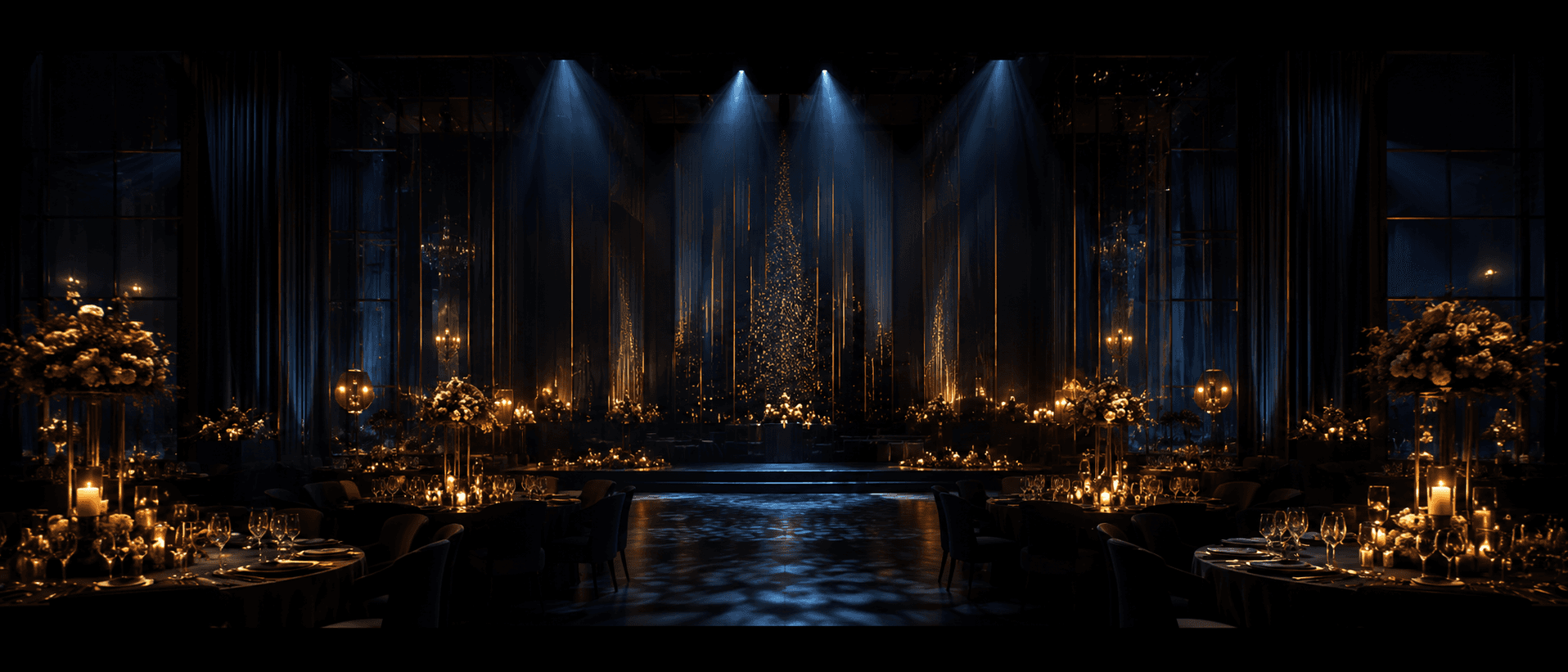 Galas and Corporate — an elegant large-scale corporate event produced by Maison Mondaine