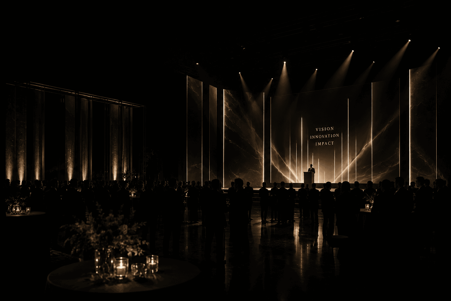 Galas and Corporate — elegant large-scale corporate event by Maison Mondaine